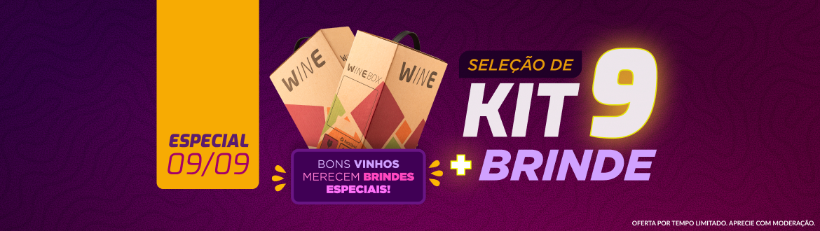 Kit de 9 vinhos com brinde especial